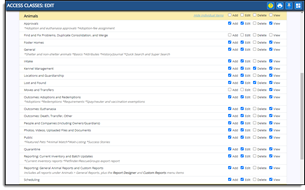 Users screen